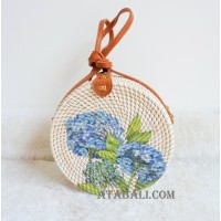 flower decoration sling bags rattan circle bali